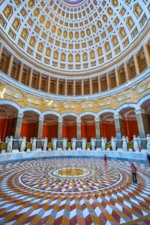 Interior of the Liberation Hall with goddesses of victory, Kelheim, Danube Valley, Lower Bavaria,
