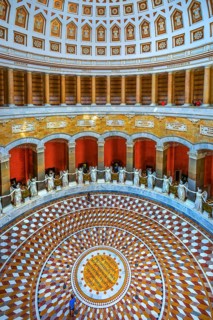 Interior of the Liberation Hall with goddesses of victory, Kelheim, Danube Valley, Lower Bavaria,