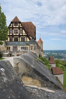 Viewpoint Hohe Bastei, Veste Coburg, Coburg, Upper Franconia, Franconia, Bavaria, Germany