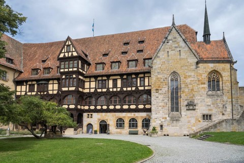Luther Chapel and Fürstenbau, Veste Coburg, inner courtyard, Coburg, Upper Franconia, Franconia,
