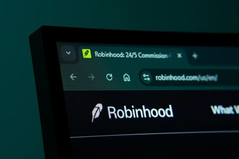Dhaka, Bangladesh- 02 June 2025: Close-up of a computer screen displaying the Robinhood web