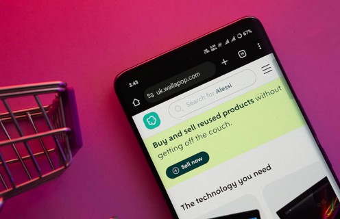 Dhaka, Bangladesh- 23 June 2025: A smartphone displaying the Wallapop website with a shopping cart