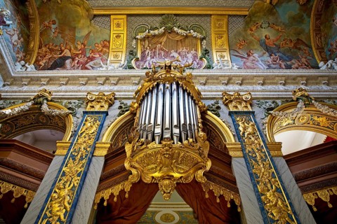 Palace Chapel with the organ in the Old Palace, Charlottenburg Palace, Berlin, Germany