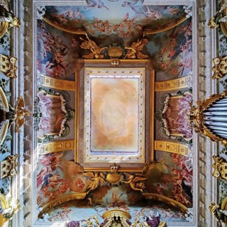Palace Chapel in the Old Palace, view of the ceiling, Charlottenburg Palace, Berlin, Germany