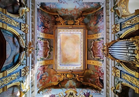 Palace Chapel in the Old Palace, view of the ceiling, Charlottenburg Palace, Berlin, Germany