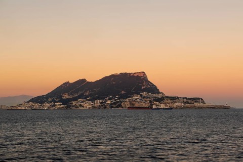 Beautiful view of the Gibraltar from the water