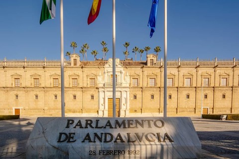 View of Andalusian parlament in Seville, Spain