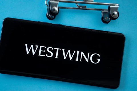 Dhaka, Bangladesh- 03 July 2025: Smartphone screen showing the Westwing logo with shopping cart