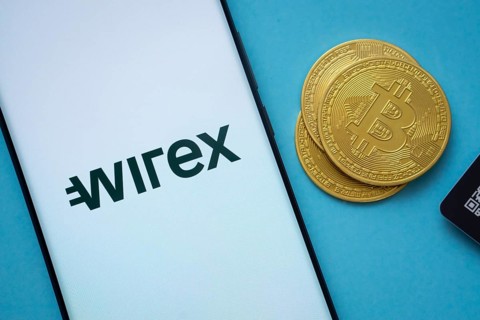 Dhaka, Bangladesh - 04 April 2025: The logo of the wirex is displayed on a smartphone screen. wirex