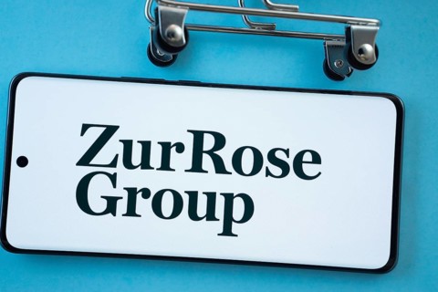 Dhaka, Bangladesh- 03 July 2025: Smartphone screen showing the Zur Rose Group logo with shopping