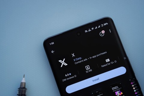 Dhaka, Bangladesh- 29 May 2025: On a blue surface, a smartphone displays the X app within the
