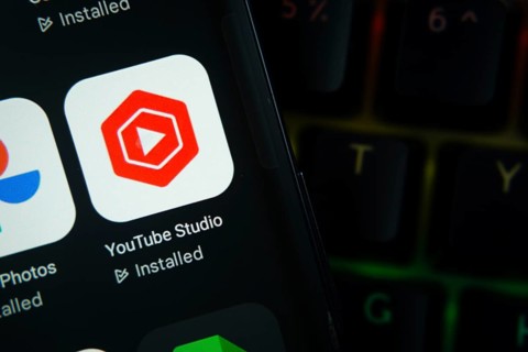 Dhaka, Bangladesh- 27 July 2025: Close-up of smartphone screen showing the youtube studio app icon