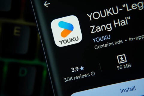 Dhaka, Bangladesh- 27 July 2025: YOUKU app from Google Playstore is displayed on a smartphone