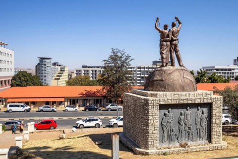 Windhoek, Namibia - 11 August, 2025: the Alte Feste is a fortress and museum