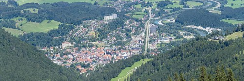 Panorama on the ascent to Steineberg, 1683m, Hochgratkette, Nagelfluhkette nature park Park, Allgäu
