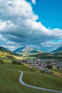 View of the village in San Candido, San Candido, Val Pusteria, Sesto Dolomites, Dolomites, South