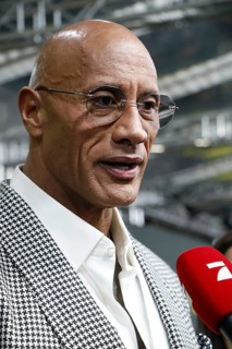 Dwayne Johnson at the premiere of THE SMASHING MACHINE, at the Zoo Palast in Berlin on 22 September
