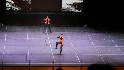 Male dancers from Fire of Anatolia perform the traditional Lezginka dance in Gaziantep, showcasing