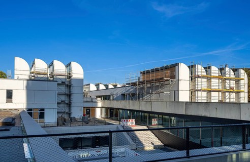 Open day, Bauhaus Archive, construction site in Klngelhöferstraße, Berlin, Germany