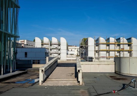 Open day, Bauhaus Archive, construction site in Klngelhöferstraße, Berlin, Germany