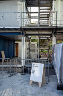 Bauhaus Archive construction site, at the open day, Klingelhöferstraße, Berlin, Germany