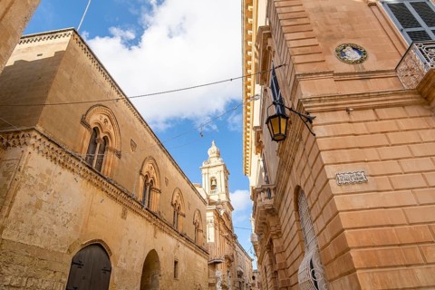 Amazing historic Church in Marsaxlokk, Malta on a Sunny Day
