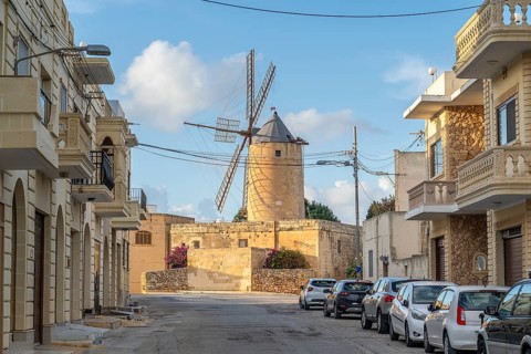 Ta Kola windmill, museum of local history, Gozo island, Malta