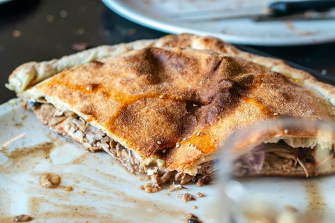 Maltese Calzone - traditional, delicious food served in restaurant on Malta