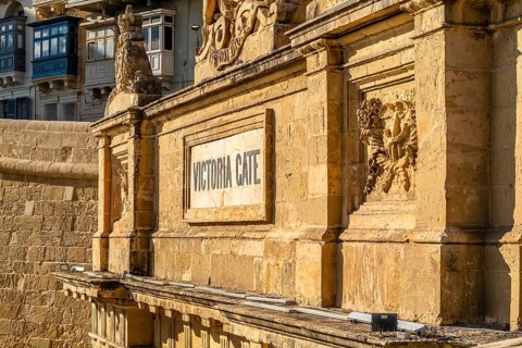 Victoria Gate, one of the entrances to La Valletta historic old town, capital city of Malta