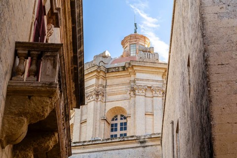 Mediterranean architecture of Mdina, next to Rabat, inland Malta