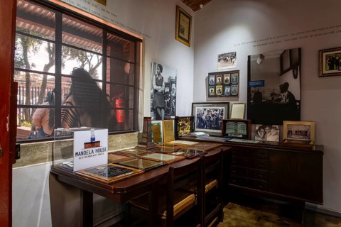 Johannesburg, South Africa - August 9, 2025: Nelson Mandela's House, a historic house in Soweto, a