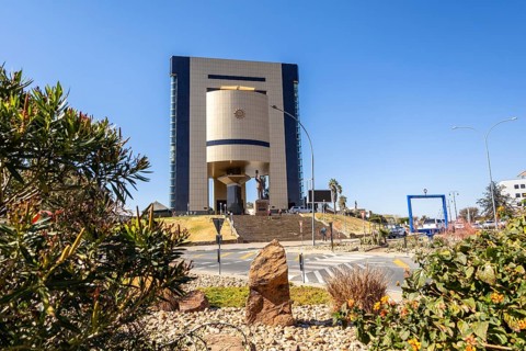The Independence Memorial Museum in Windhoek, Namibia August 9, 2025: honors Dr. Sam Nujoma and the
