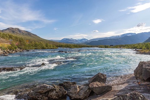 River Sjoa in Jotunheimen National Park, Tessanden, Innlandet, Norway