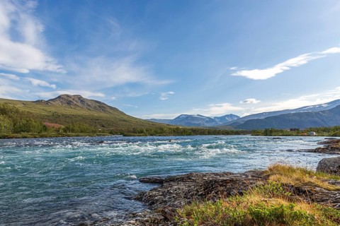 River Sjoa in Jotunheimen National Park, Tessanden, Innlandet, Norway