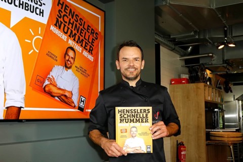 Chef Steffen Henssler at the presentation of his new cookbook HENSSLERS SCHNELLE NUMMER - mornings,