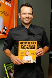 Chef Steffen Henssler at the presentation of his new cookbook HENSSLERS SCHNELLE NUMMER - mornings,