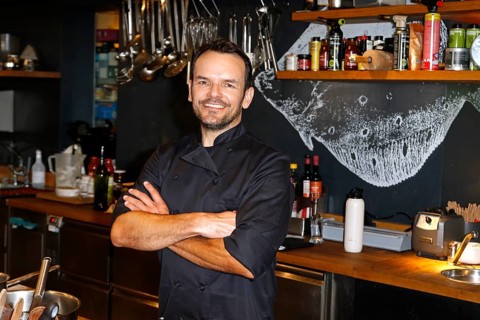 Chef Steffen Henssler at the presentation of his new cookbook HENSSLERS SCHNELLE NUMMER - mornings,