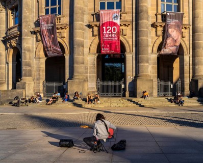 Evening sun at the Bodemuseum, Museum Island, Berlin, Germany