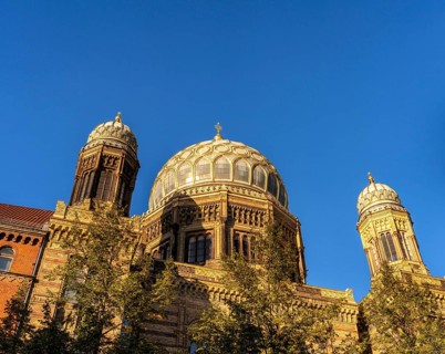 Roof of the Jewish synagogue in Oranienburger Straße, Berlin, Germany