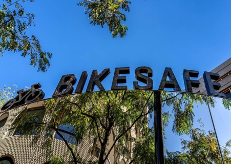 Bicycle car park, inner courtyard, Am Tacheles, Oranienburger Straße, Berlin, Germany
