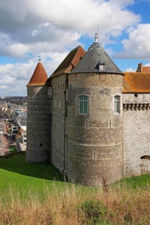 Medieval castle Dieppe, Château de Dieppe, hilltop castle, Alabaster Coast, Côte d'Albatre, Dieppe,