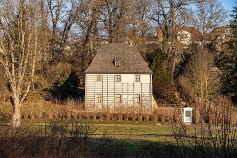 Goethe's garden house in the park on the Ilm in Weimar, Thuringia, Germany