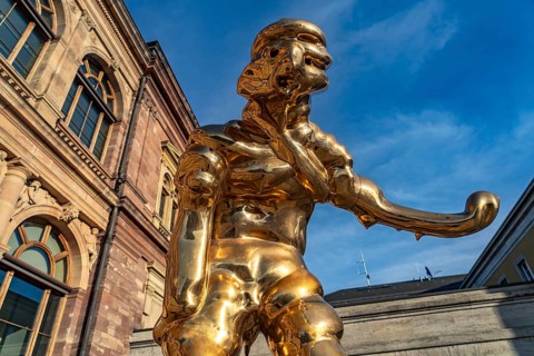 Sculpture Großer Großer Geist by Thomas Schuette at the Museum Neues Weimar in Weimar, Thuringia,