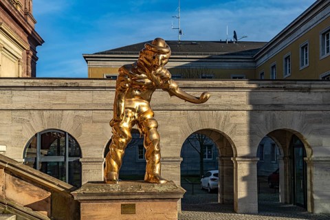 Sculpture Great Spirit by Thomas Schuette at the Museum Neues Weimar in Weimar, Thuringia, Germany