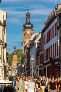 People in a shopping street, Hauptstraße, Heidelberg, Kurpfalz, Baden-Württemberg, Germany