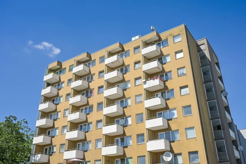 Residential building, prefabricated building, balconies, Olbersstraße, Charlottenburg,