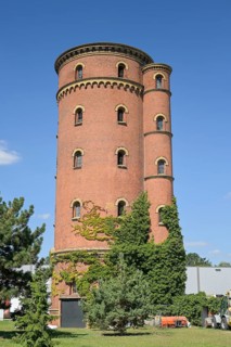 Monument to the former Charlottenburg gasworks reservoir tower, Gaußstraße, Charlottenburg,