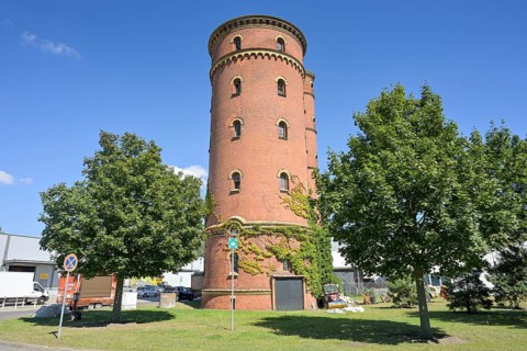 Monument to the former Charlottenburg gasworks reservoir tower, Gaußstraße, Charlottenburg,