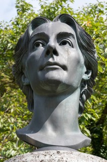 Cosima Wagner, bust, portrait bust by Arno Breker, Richard Wagner Park, on the Green Hill,