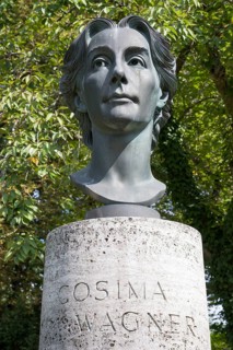 Cosima Wagner, bust, portrait bust by Arno Breker, Richard Wagner Park, on the Green Hill,